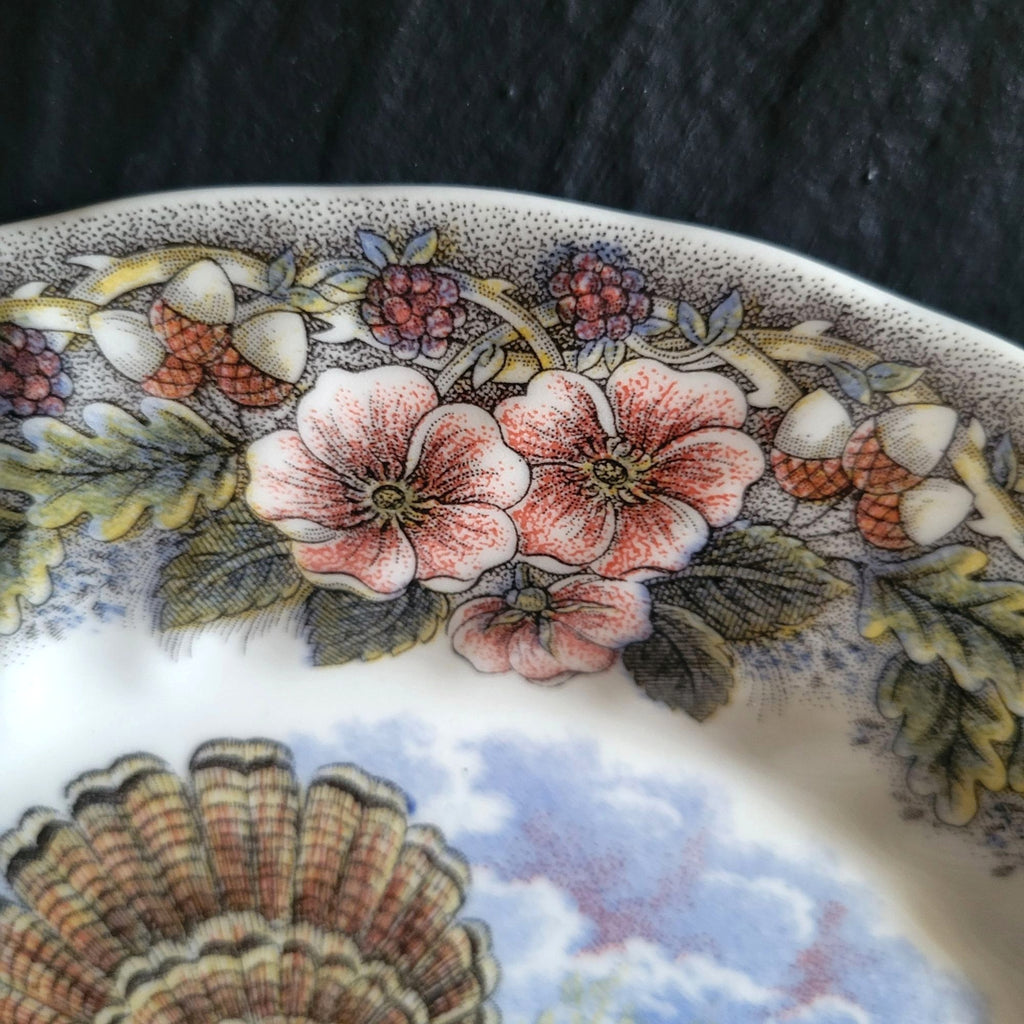 Queen’s "Thanksgiving" Dinner Plate Myott Factory Archive Turkey Fall Decor