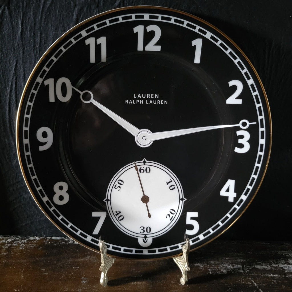 Discontinued Lauren Ralph Lauren Pocketwatch IV Clock Plate 9.125", Plate Wall
