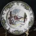 Johnson Brothers The Friendly Village Bread Plate "Sugar Maples" Blue Backstamp