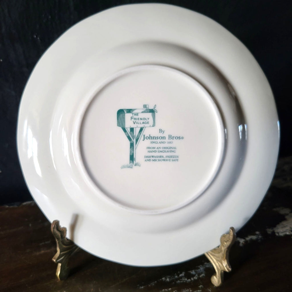 Johnson Brothers The Friendly Village Bread Plate "Sugar Maples" Blue Backstamp