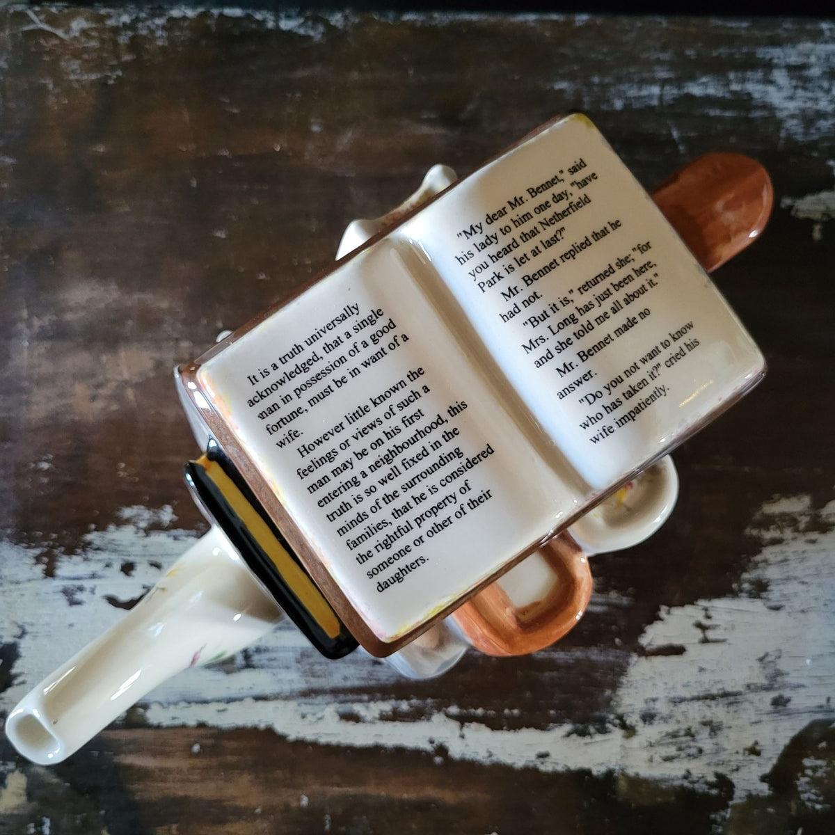 Carters Of Suffolk Jane Austen Books Decorative Teapot, Book Lover Gift
