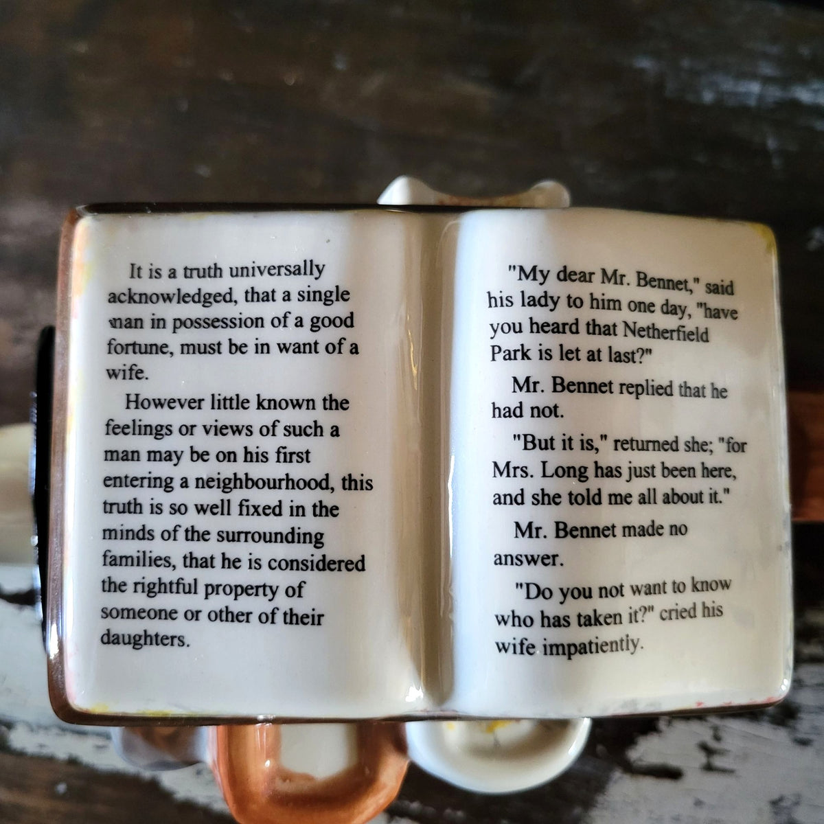 Carters Of Suffolk Jane Austen Books Decorative Teapot, Book Lover Gift