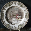 Vintage Johnson Brothers The Friendly Village Dinner Plate "The Schoolhouse" Scene