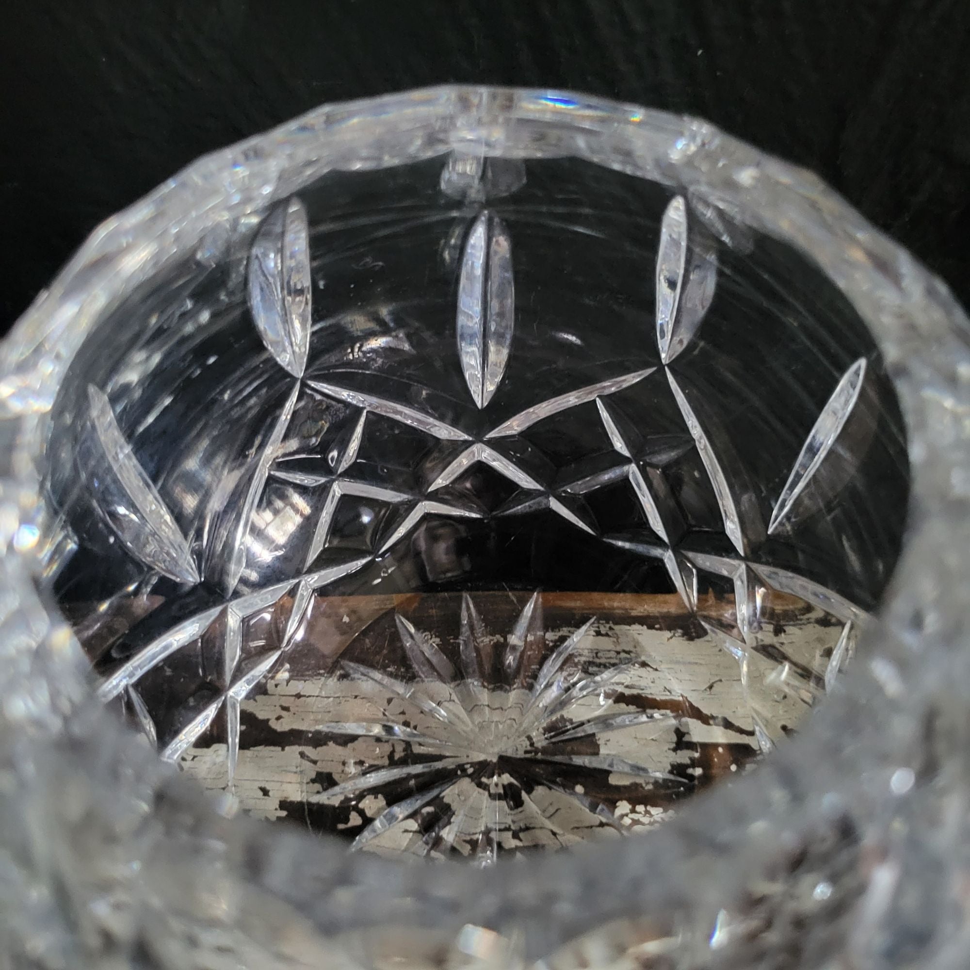 Vintage Crystal Rose Bowl, Round Crystal Vase, Grandmillennial, Hostess Gift