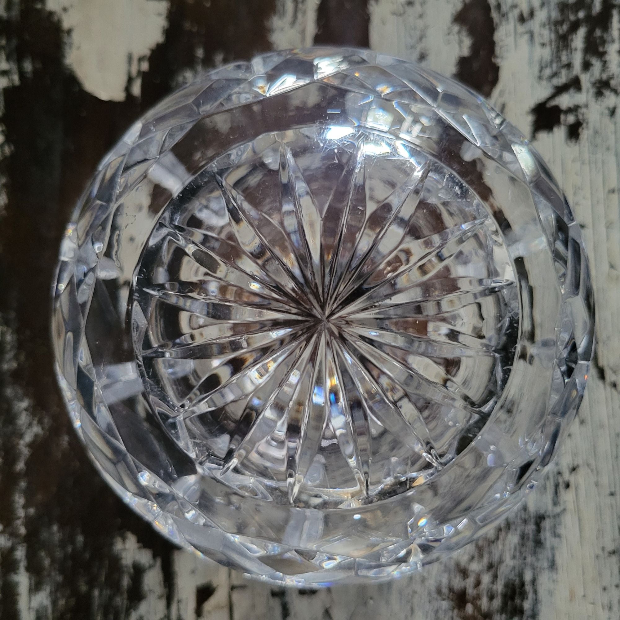 Vintage Crystal Rose Bowl, Round Crystal Vase, Grandmillennial, Hostess Gift