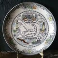 Vtg Cape Cod Massachusetts Souvenir Decorative Plate With Landmarks and Map