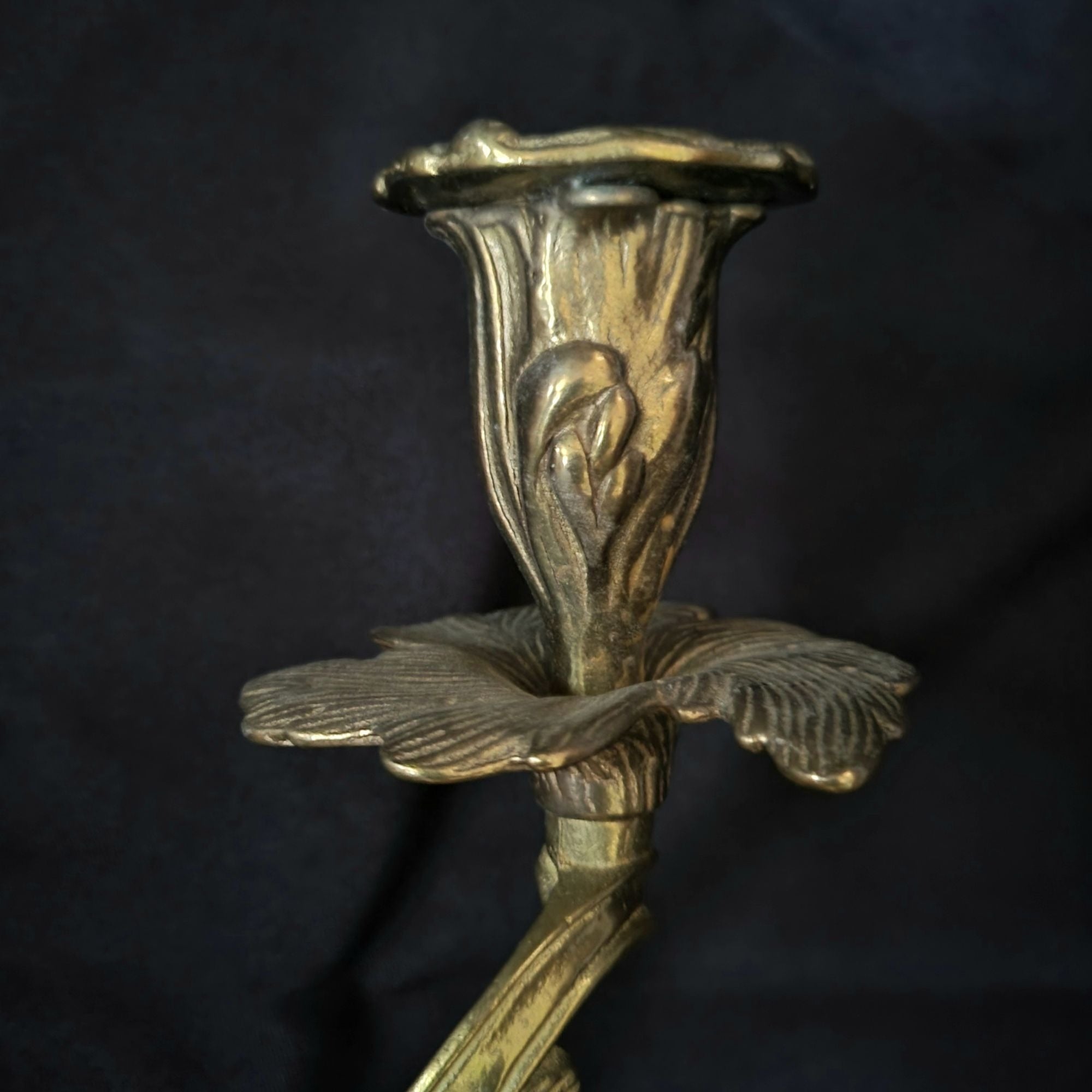 Vintage Brass Wall Sconce French Baroque Candleholder Chateaucore 2-Arm