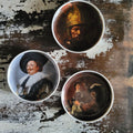 AK Kaiser Germany Set Of 3 Porcelain Wall Plate Coasters With Artistic Portraits