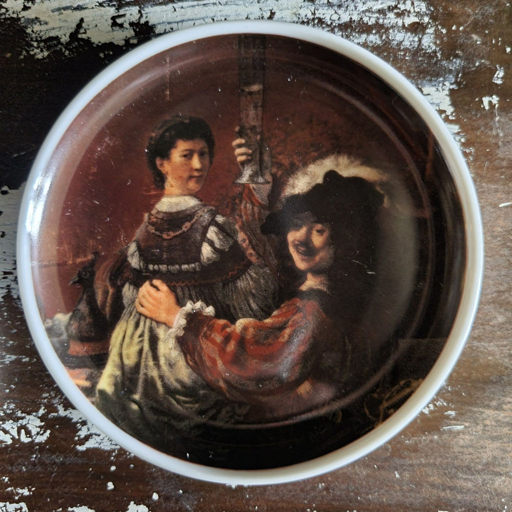 AK Kaiser Germany Set Of 3 Porcelain Wall Plate Coasters With Artistic Portraits