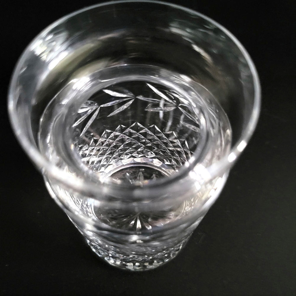 Vintage Galway Crystal Jam/ Jelly / Condiment Jar With Lid and Silverplate Spoon