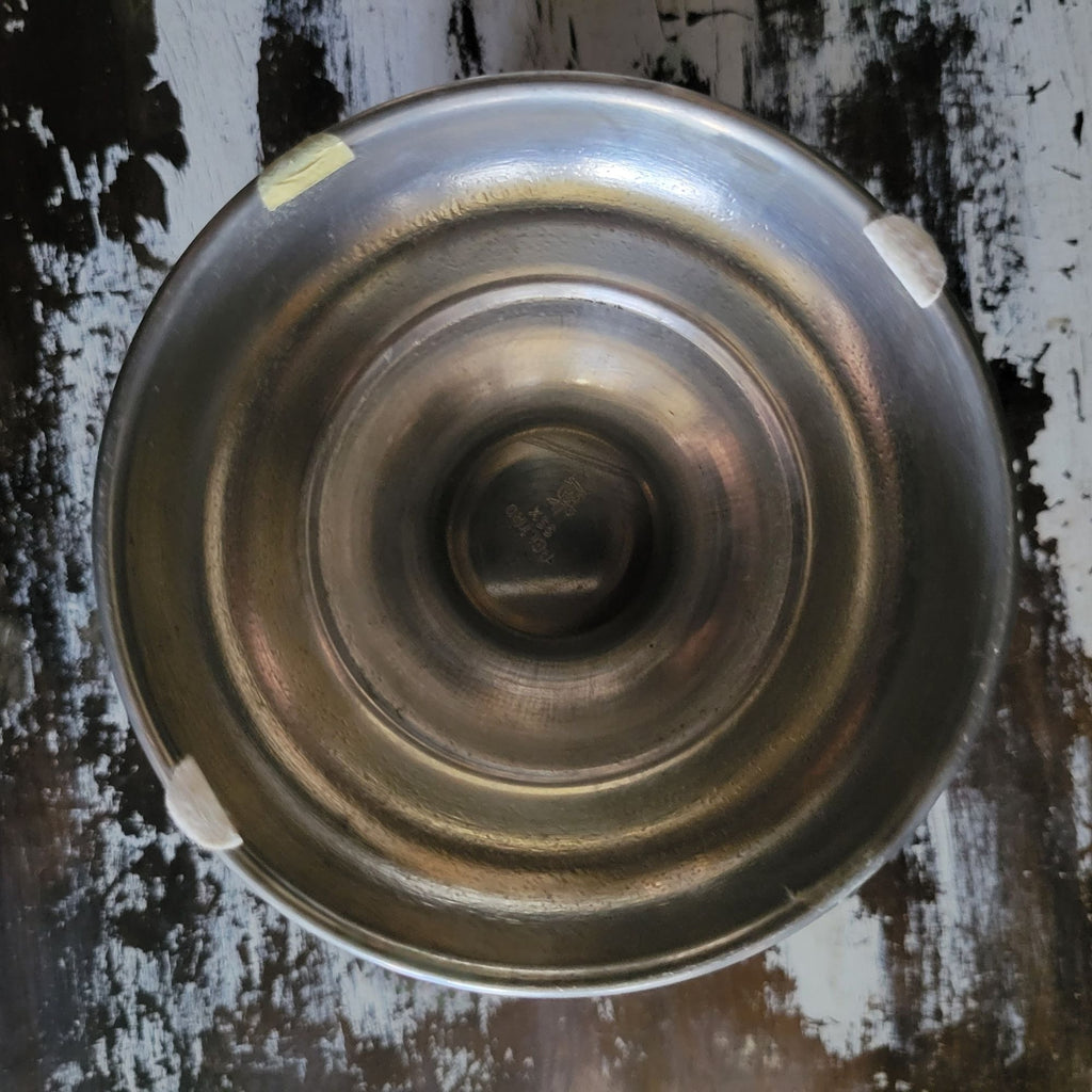 Vtg Peltro Pewter Canister With Acorn Finial and Double Handles Made in Italy