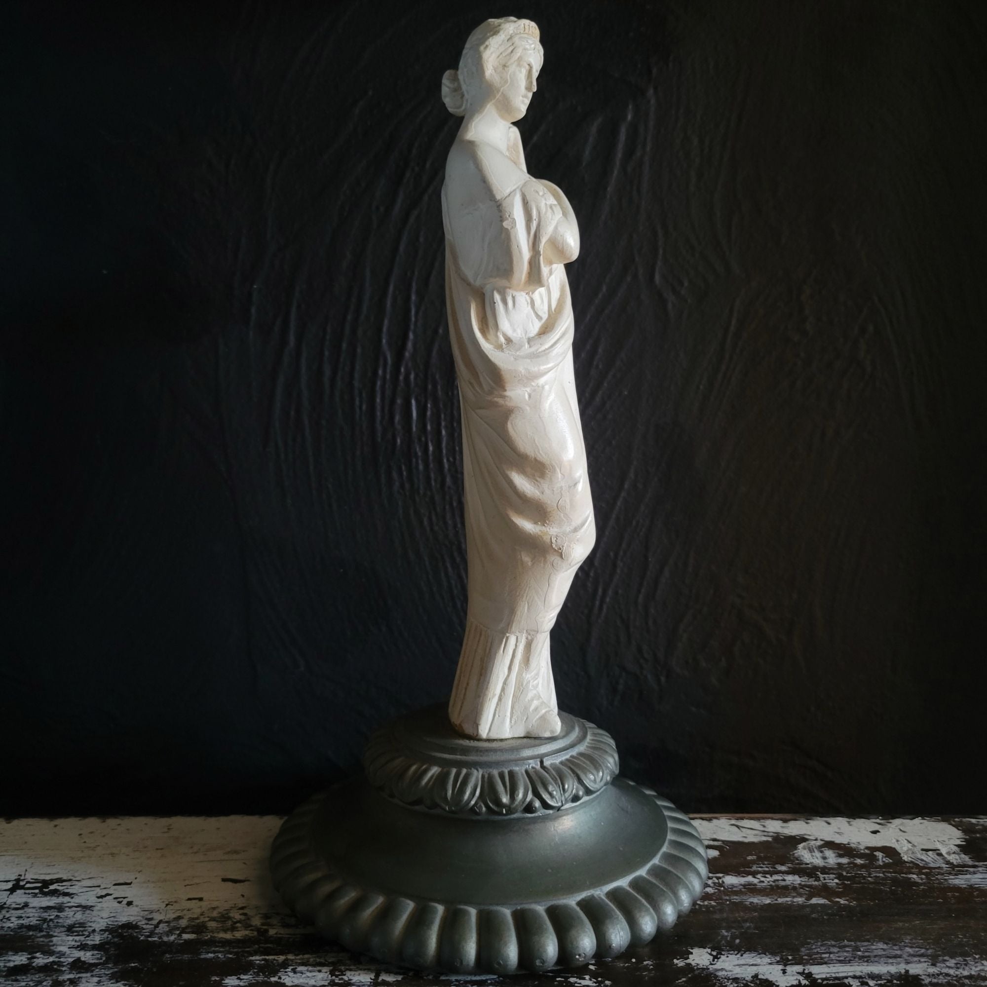 Vintage Grand Tour Neoclassical Plaster Goddess Figure Decorative Base (1 of 2)