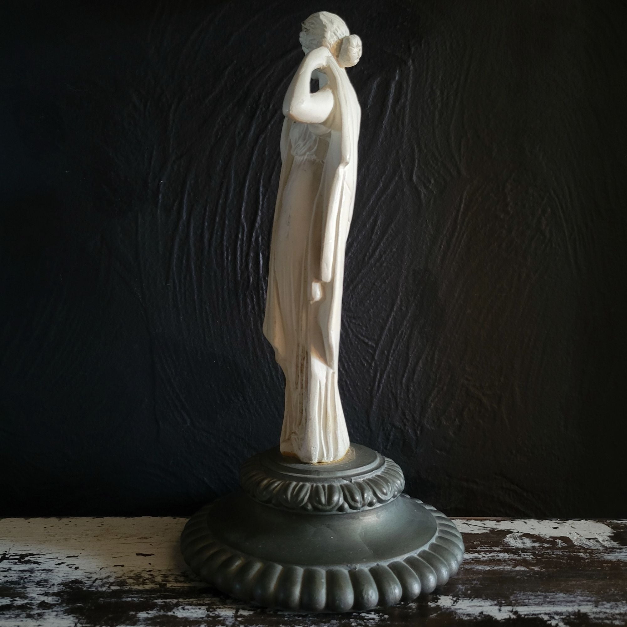 Vintage Grand Tour Neoclassical Plaster Goddess Figure Decorative Base (1 of 2)