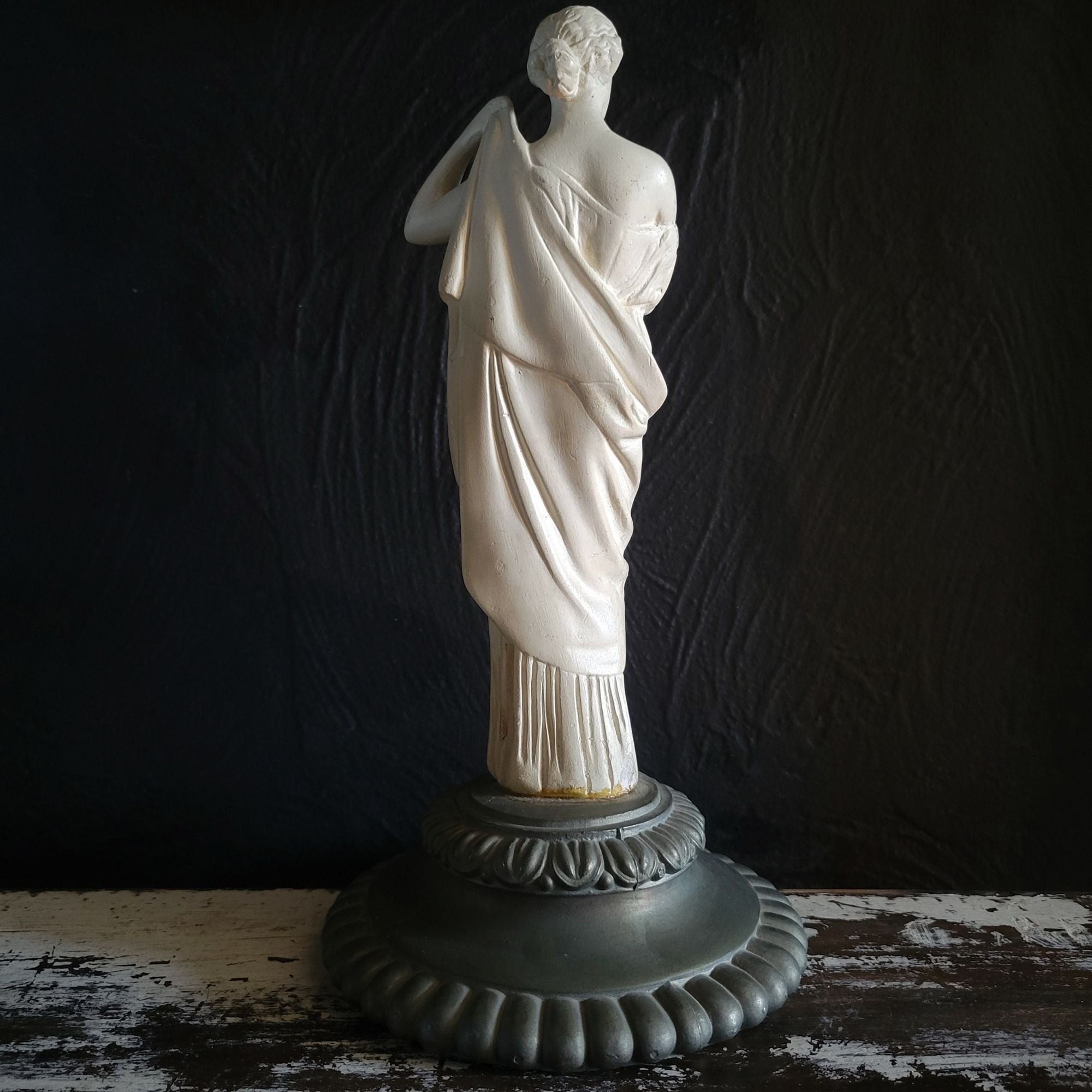 Vintage Grand Tour Neoclassical Plaster Goddess Figure Decorative Base (1 of 2)