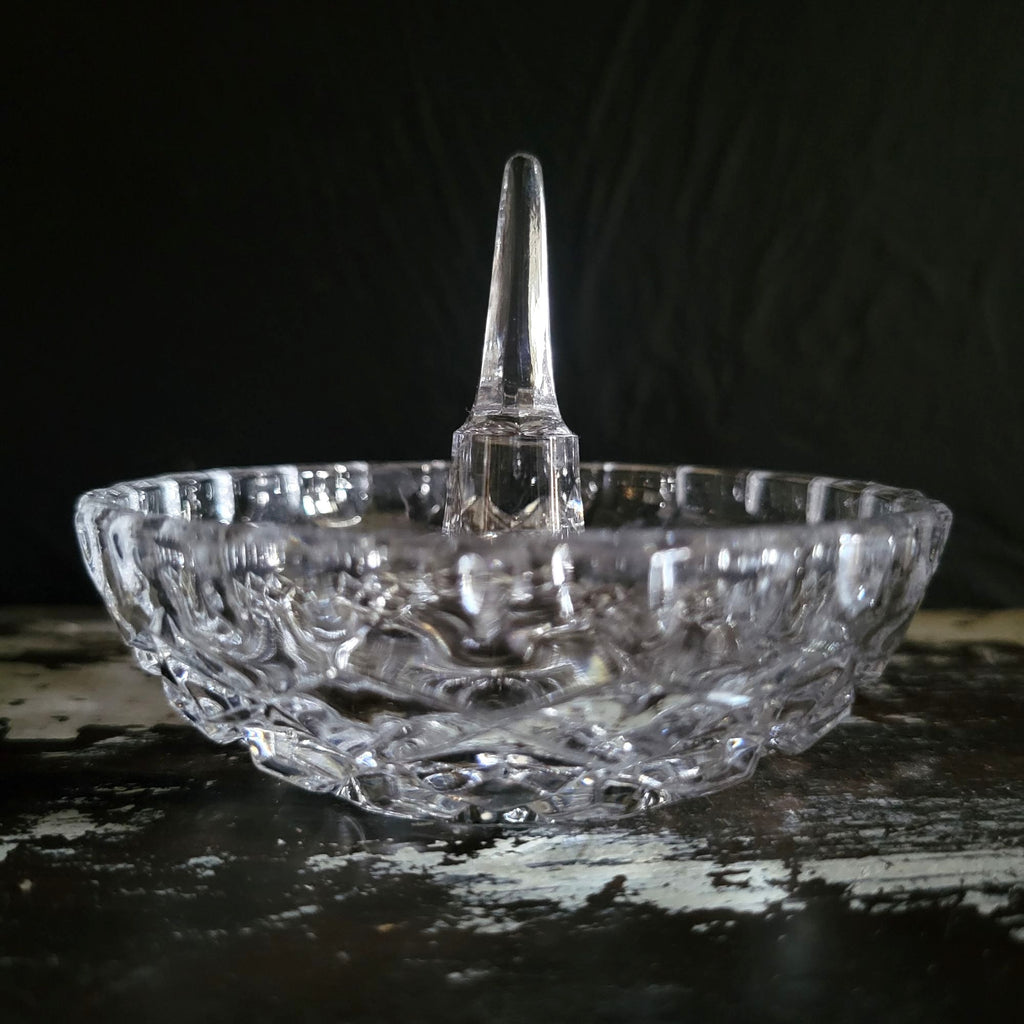 Vintage Gorham Fairfax Ring Holder, Ring Dish, Glass Ring Holder