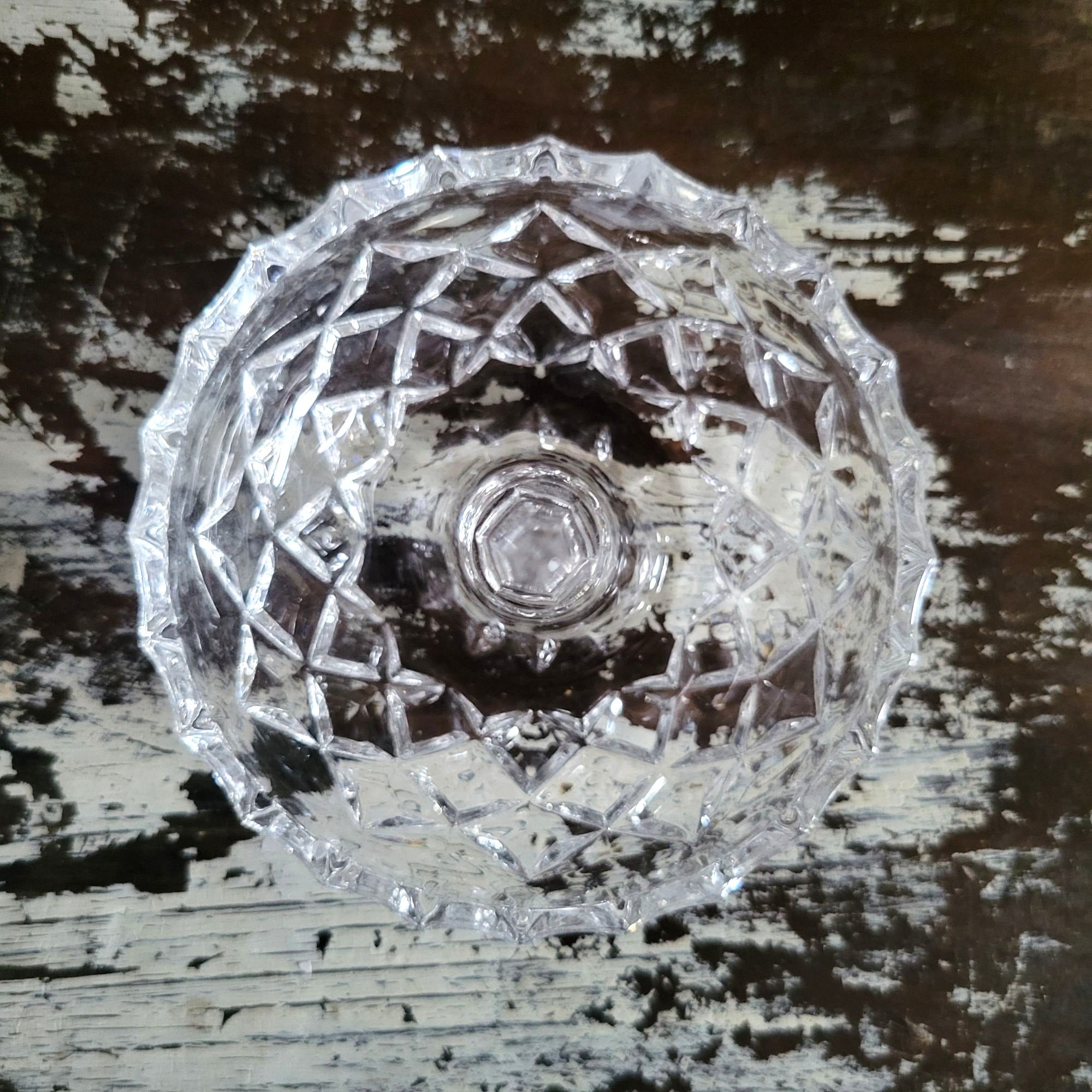 Vintage Gorham Fairfax Ring Holder, Ring Dish, Glass Ring Holder