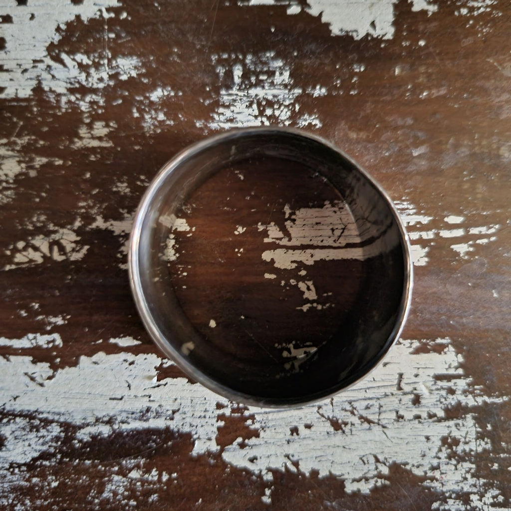 Antique Victorian Silver Plate Napkin Ring With Floral Pattern Engraving