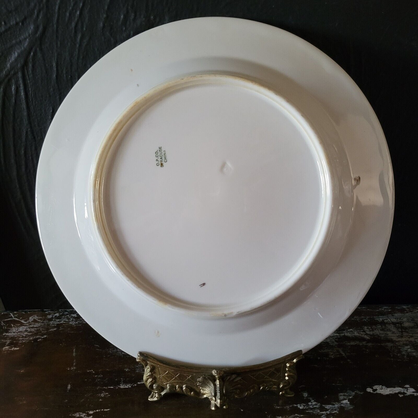Antique Syracuse China OP Co. "Hiawatha In Canoe" 10.25" Dinner Plate