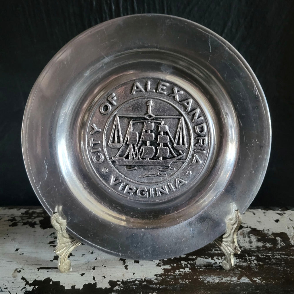City Of Alexandria Virginia Seal Pewter Trinket Dish Vintage RWP Wilton Armatale