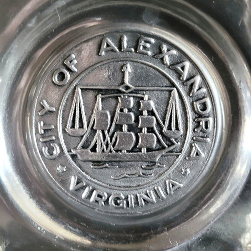 City Of Alexandria Virginia Seal Pewter Trinket Dish Vintage RWP Wilton Armatale