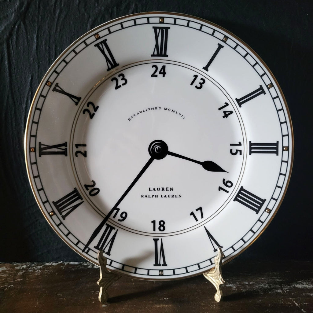 Discontinued Lauren Ralph Lauren Pocketwatch II Clock Plate 9.125", Plate Wall