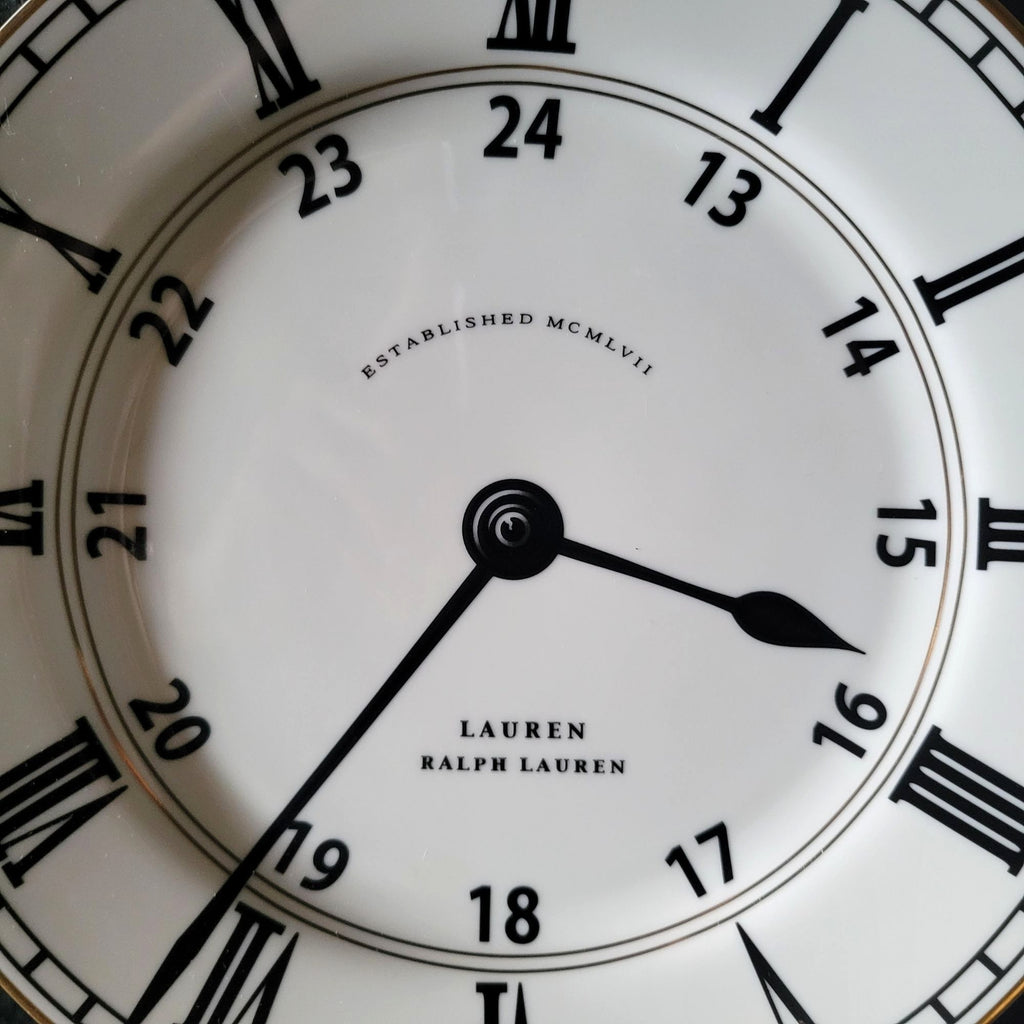 Discontinued Lauren Ralph Lauren Pocketwatch II Clock Plate 9.125", Plate Wall