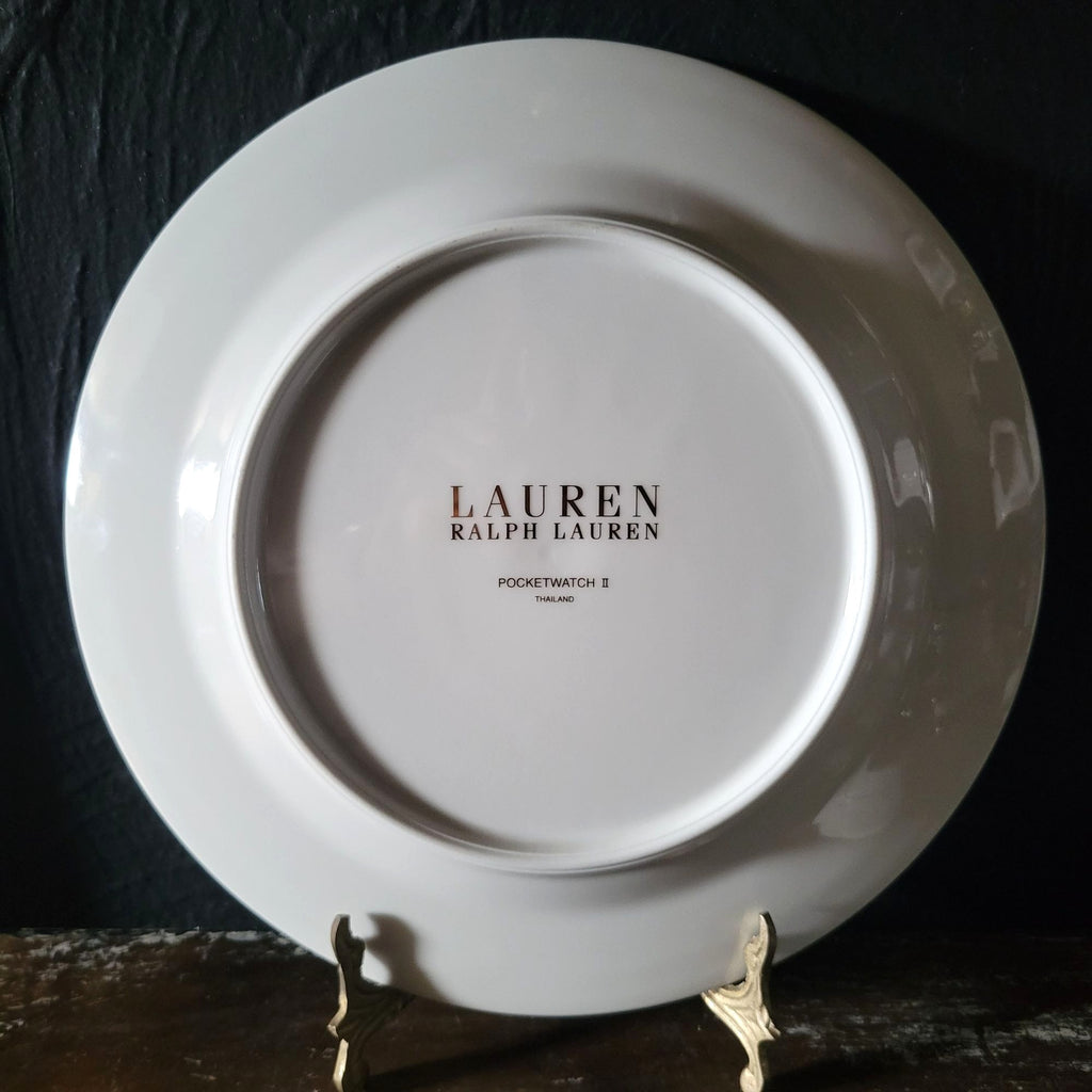 Discontinued Lauren Ralph Lauren Pocketwatch II Clock Plate 9.125", Plate Wall