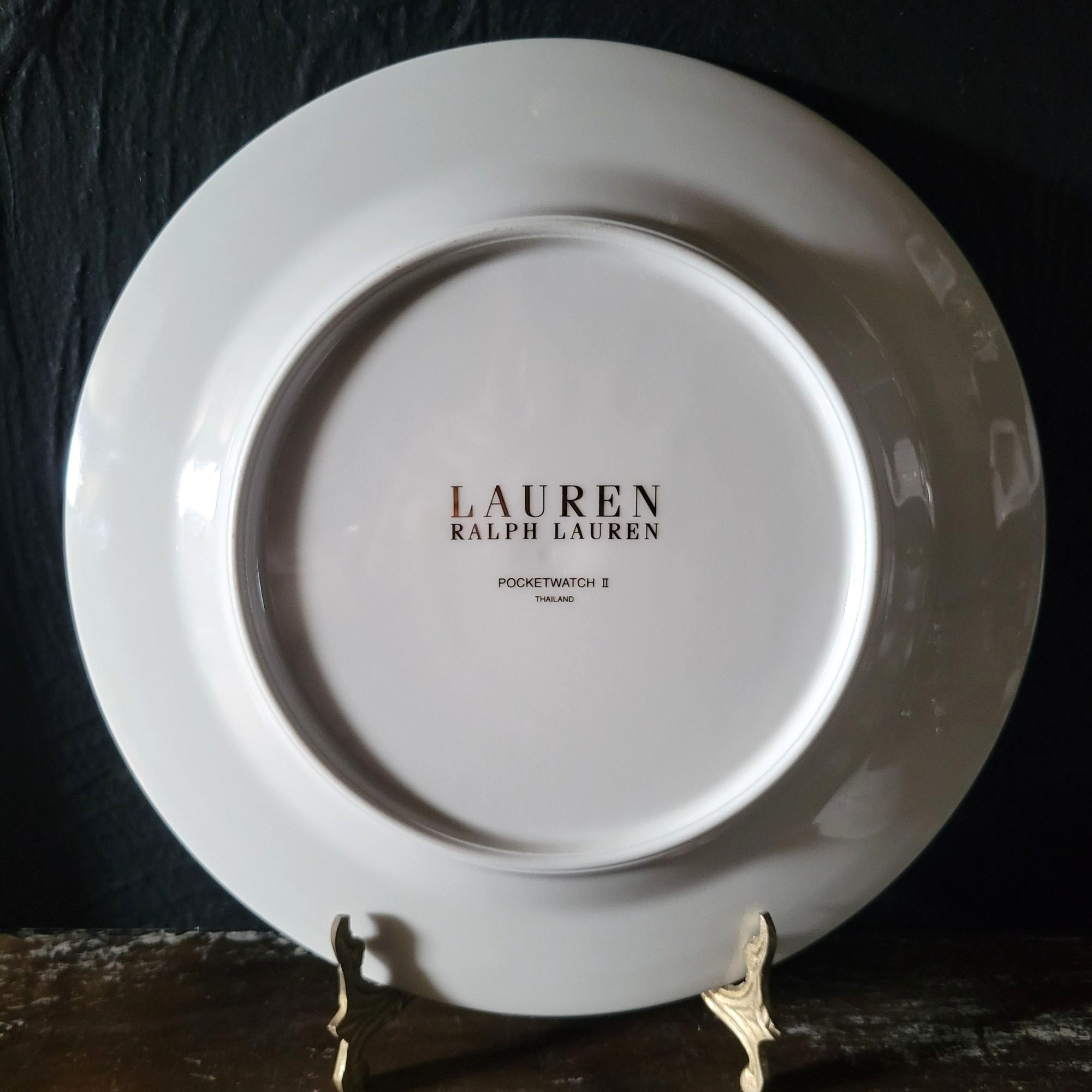 Discontinued Lauren Ralph Lauren Pocketwatch II Clock Plate 9.125", Plate Wall