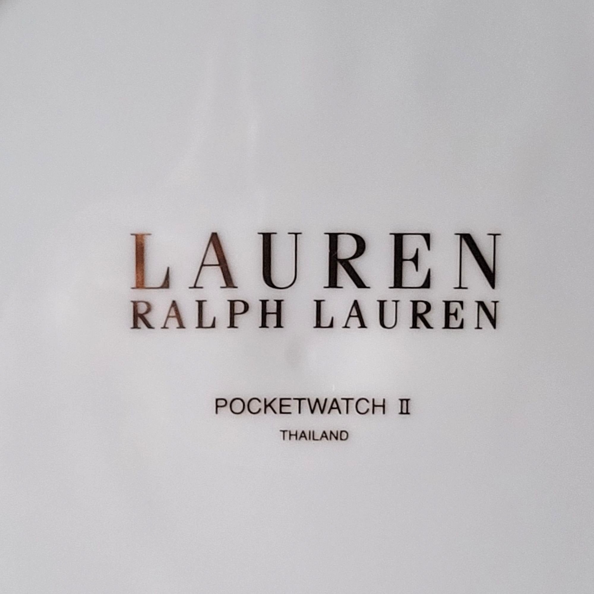 Discontinued Lauren Ralph Lauren Pocketwatch II Clock Plate 9.125", Plate Wall