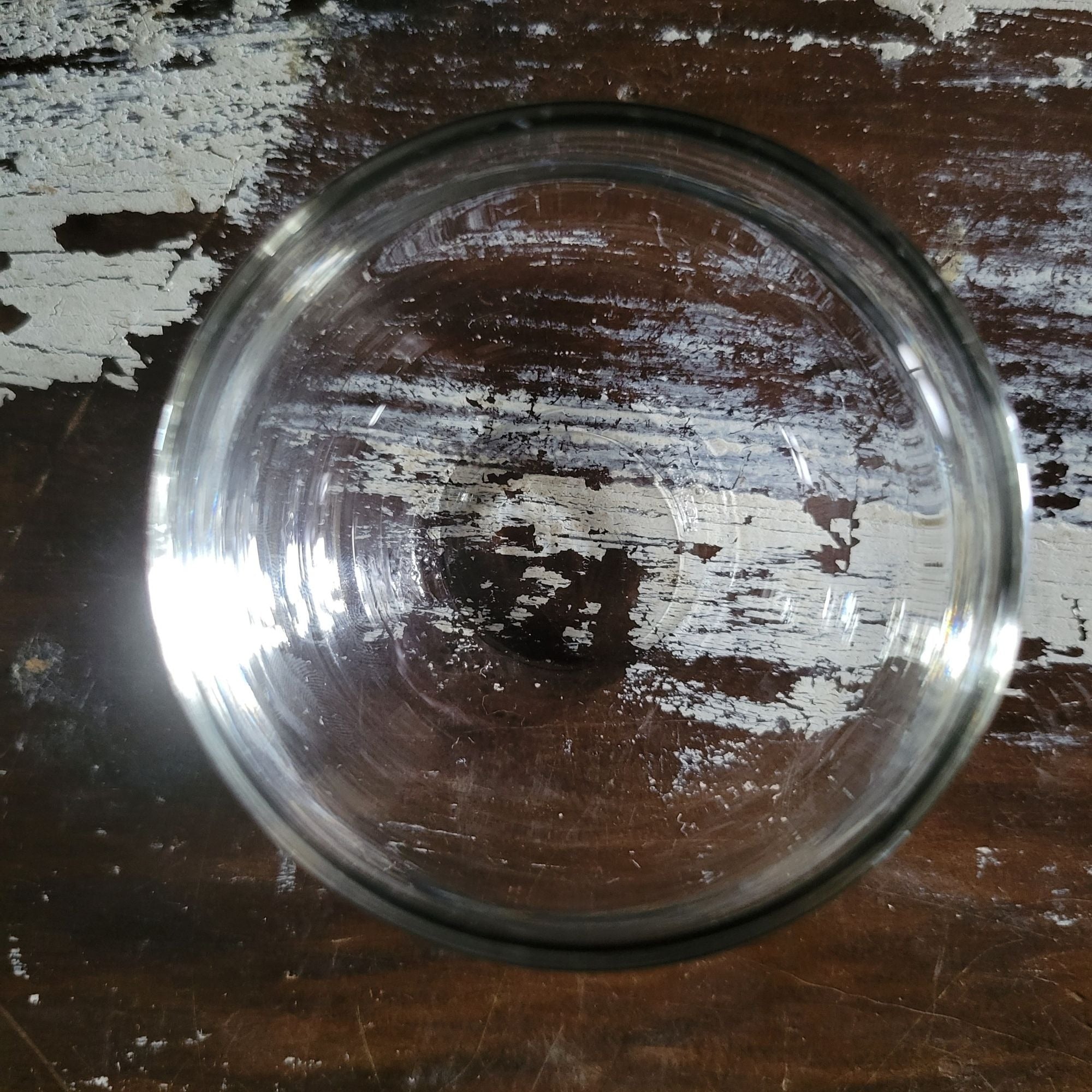 Vintage 1950s Roly Poly Glass With Silver Band 5 Oz, Vintage Barware / Drinkware