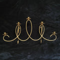 Vtg Twisted Metal Rope Wall Sconce Gold Gilt 5 Arm Candle Holder Candelabra
