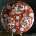 Vintage Gold Imari Hand-Painted Porcelain Plate 10" With Red & Gold Floral Motif