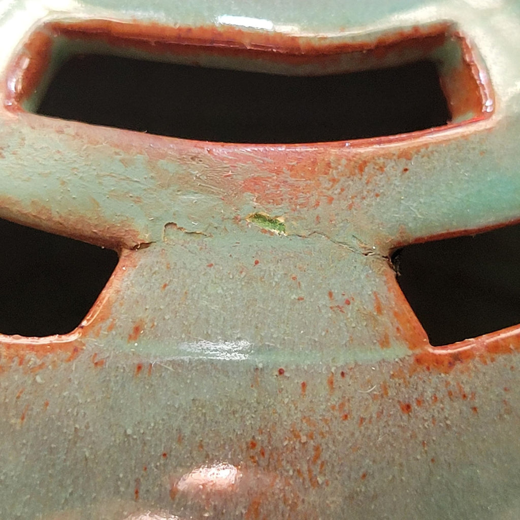 Job Negeim Green Glazed Cape Cod Studio Art Pottery Vase 3.75" Signed *Read