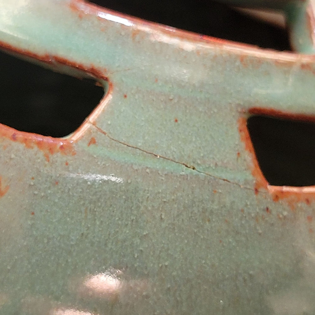 Job Negeim Green Glazed Cape Cod Studio Art Pottery Vase 3.75" Signed *Read