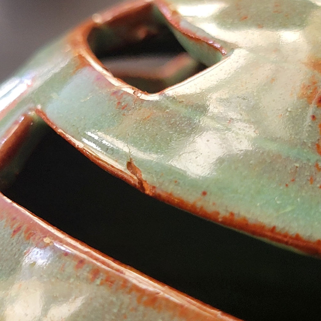 Job Negeim Green Glazed Cape Cod Studio Art Pottery Vase 3.75" Signed *Read
