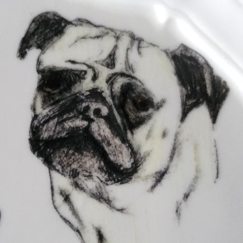 Anthropologie Linea Carta “Dd Delightful” 6.375" Pug Dog Plate By Diva Pyari