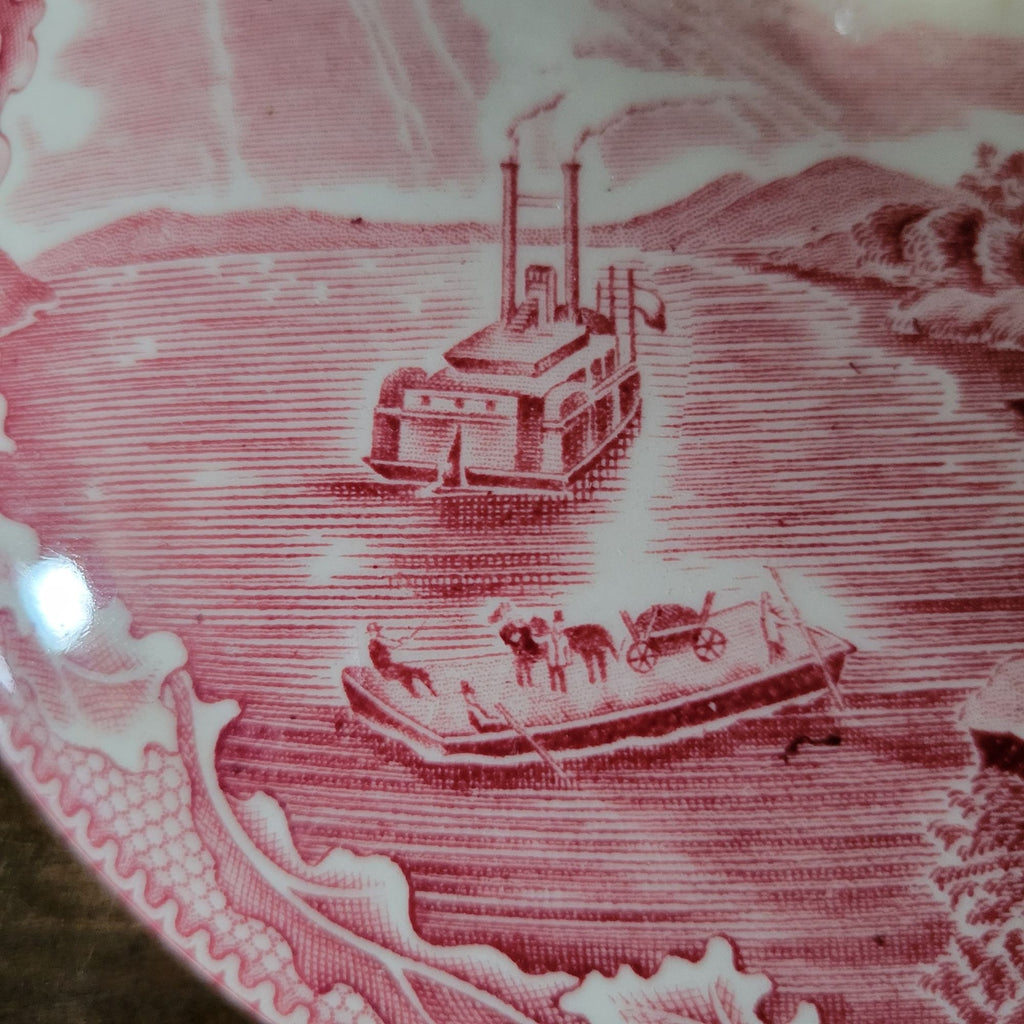 LID for Johnson Bros Pink Historic America Round Covered Vegetable Serving Bowl