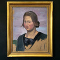 Vintage Oil Portrait Painting Of Woman In Gold Frame (Possibly Pierre Villain)