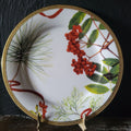 Charter Club Fashion Buffet Christmas Salad Plate Holly and Pine 9.375"