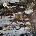 Vintage Brass Expandable Trivet Ornate Shell Design Dish Or Plant Pot Holder
