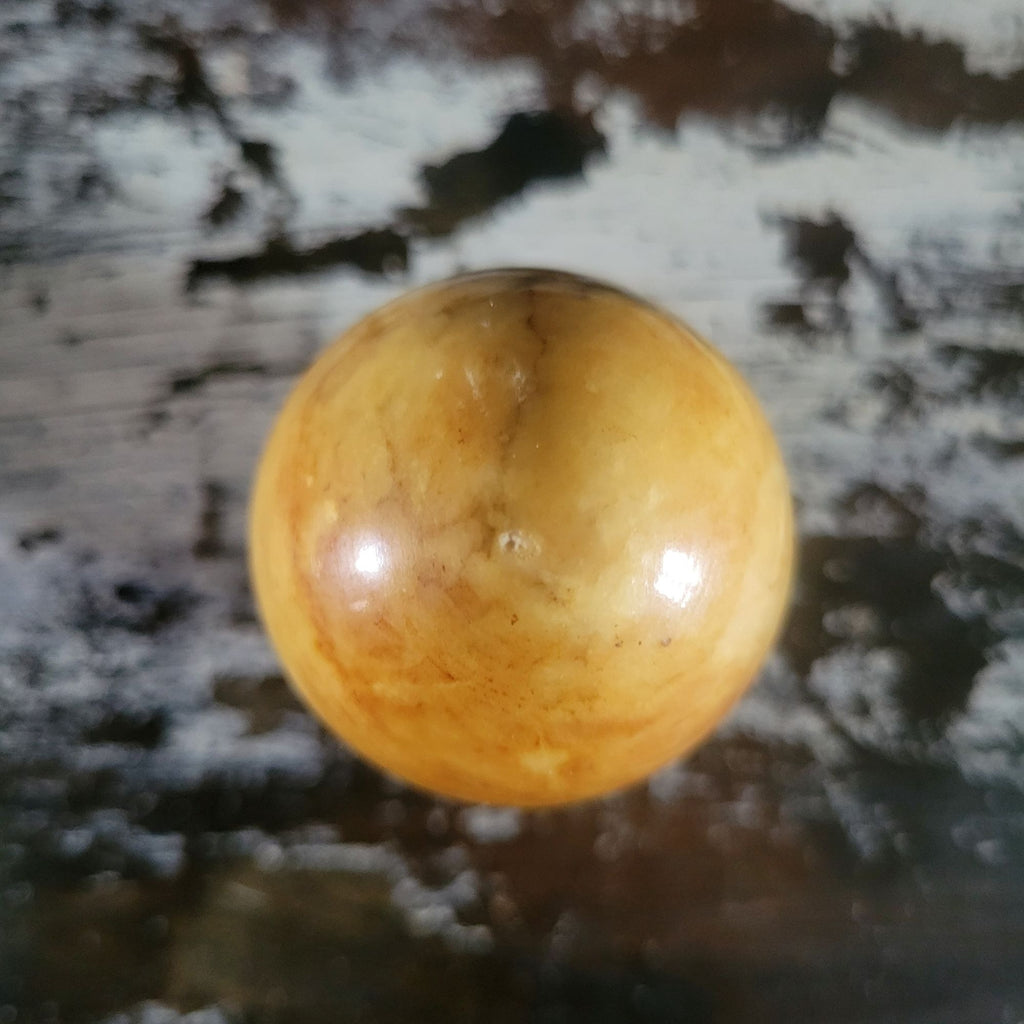 Vintage Genuine Brown Alabaster Hand-Carved Egg Made In Italy