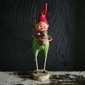 Giving Gabe Figurine By Lori Mitchell Christmas Elf Figurine with Teddy Bear
