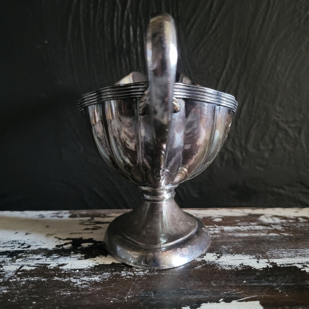 Vintage Monogrammed Silverplate Gravy Boat / Sauce Boat