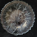 Vintage Indiana Pebble Clear Glass Cabbage Leaf Plate 8 1/2" Vintage Salad Plate