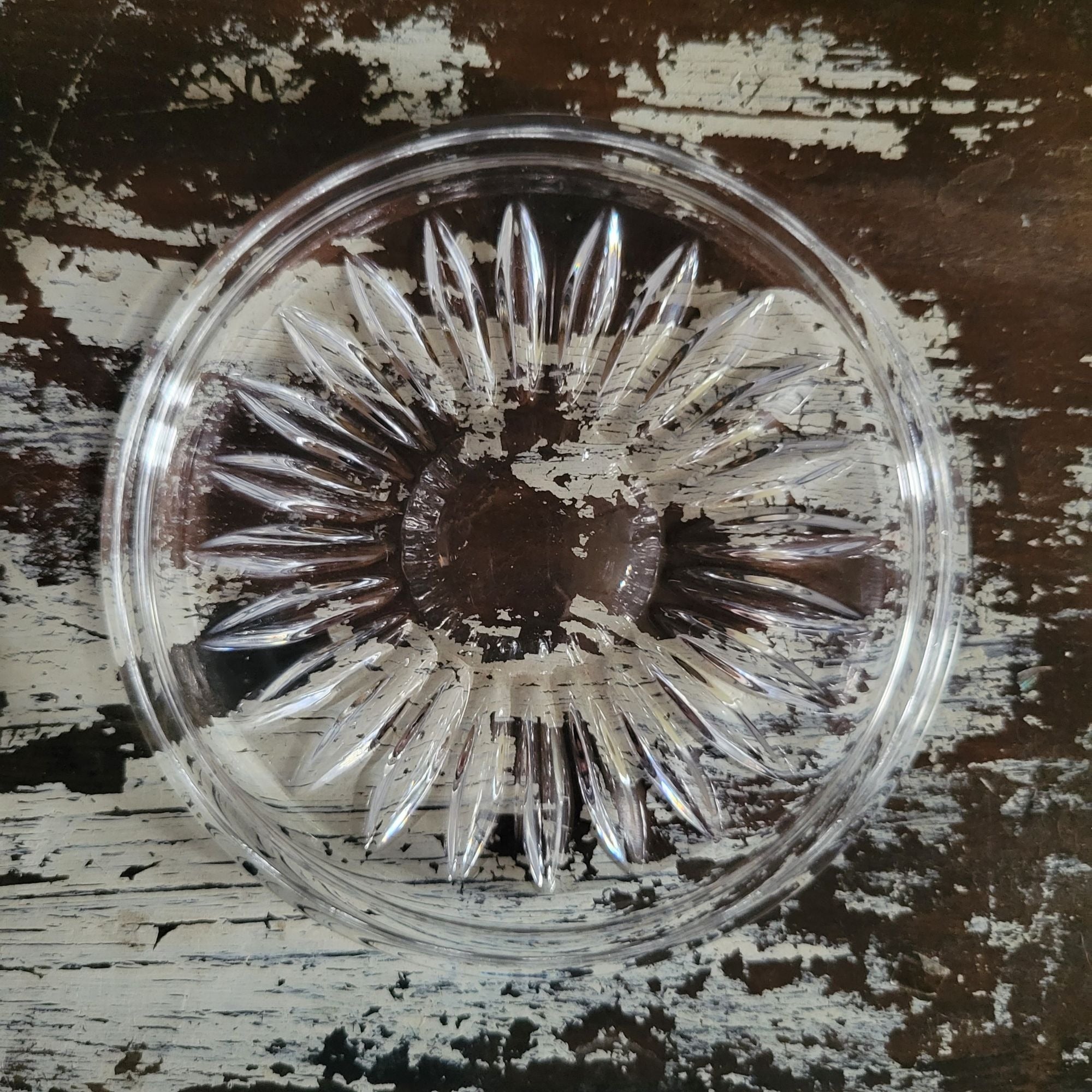Set Of 6 Vtg Nachtmann Bleikristall Crystal Coasters Sunburst Design W. Germany