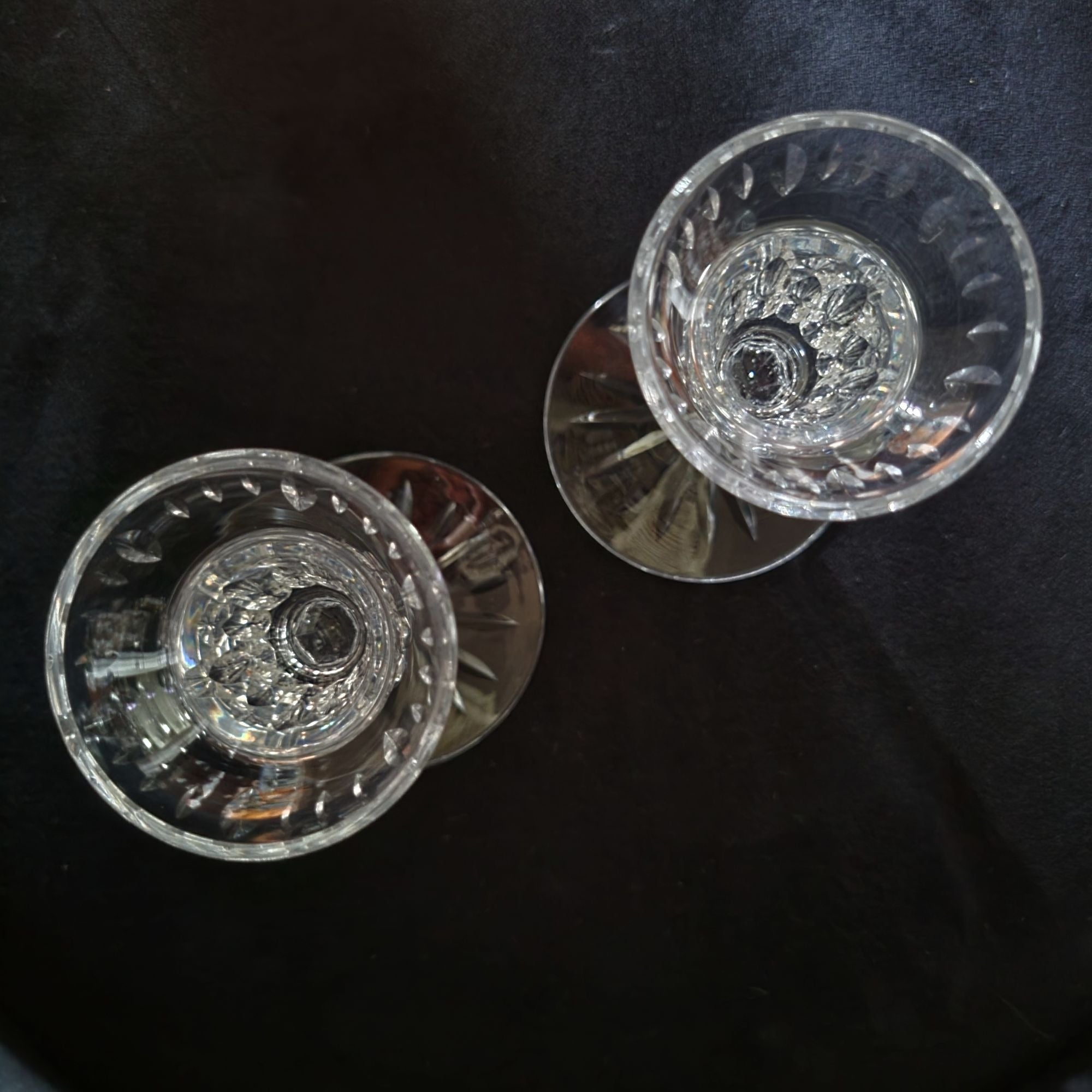 Vintage Pair of Waterford Crystal Candle Holders Carina Eileen Pattern