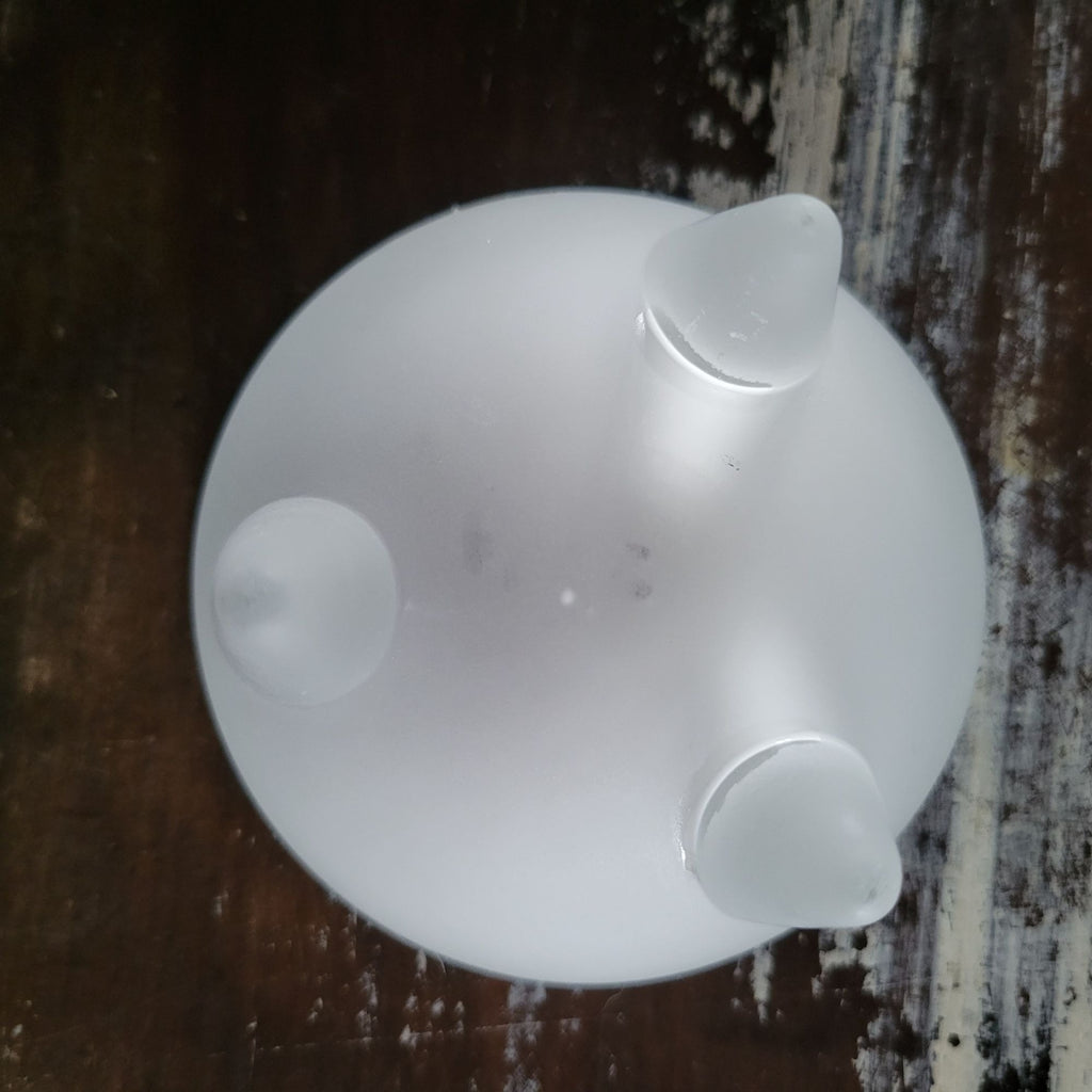 Cilla Persson Passion For Nybro Frosted Glass Bowl With Three Legs Metal Rim
