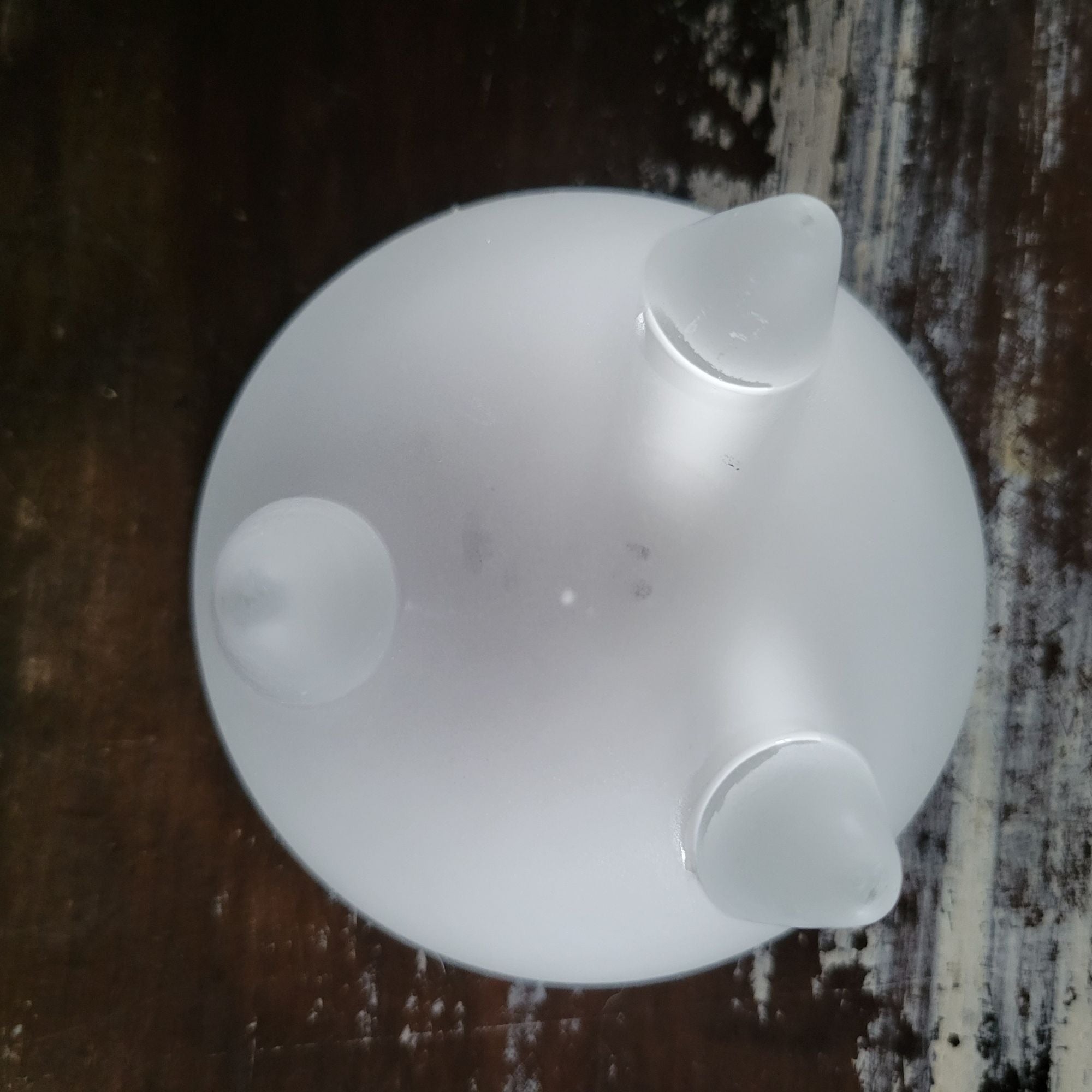 Cilla Persson Passion For Nybro Frosted Glass Bowl With Three Legs Metal Rim