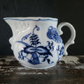 Vtg Blue Danube Creamer Jug 6 Oz Blue and White Porcelain Floral & Scroll Design