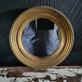 Small Vtg Italian Florentine Ornate Gold Gilt Wood Petite Mirror 5.125 Inches